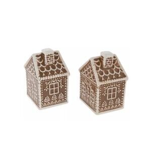 Gingerbread House Salt & Pepper Shakers Christmas NEW
